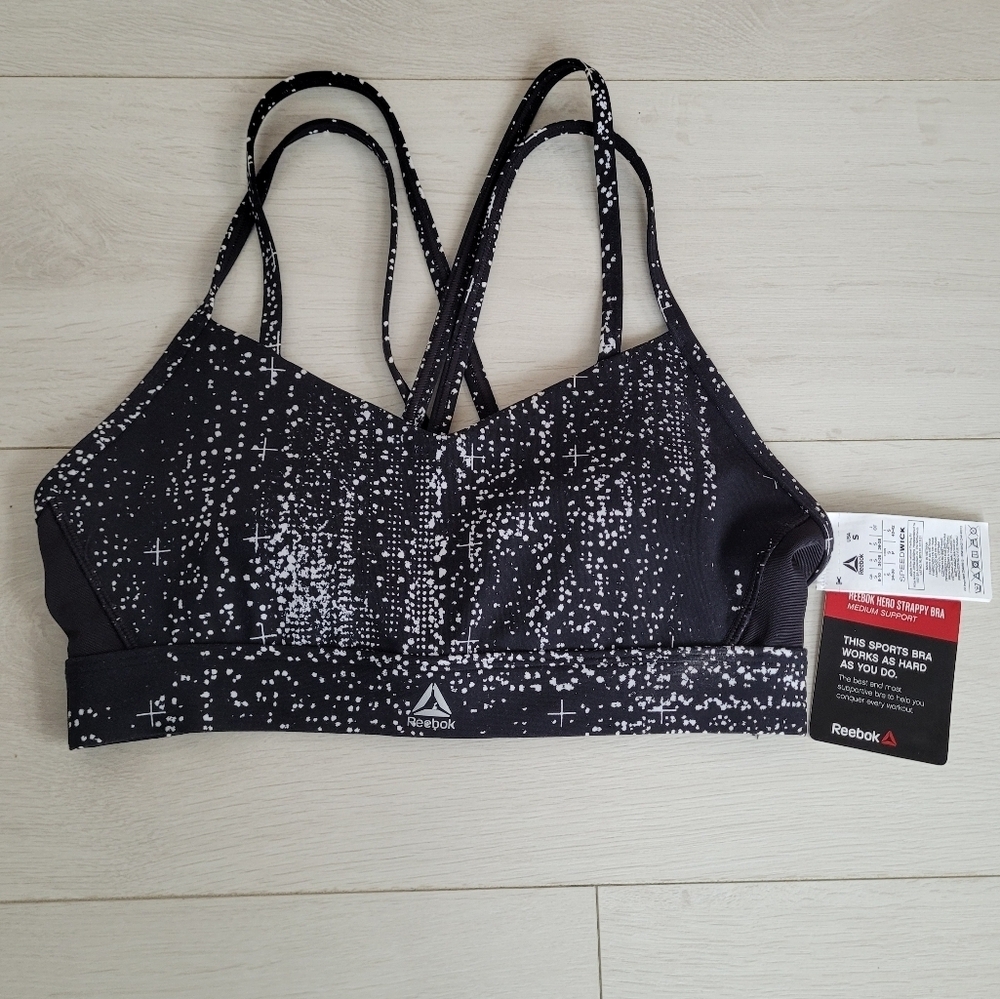 Reebok Speedwick Sports Bra Excellent Compression/ Support Removable Padding NWT